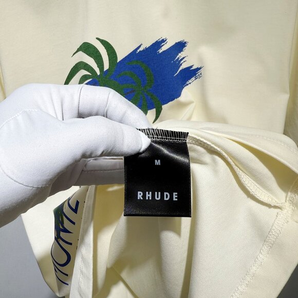 Rhude With Monte Carlo Casino - Inspired Print Beige T-Shirt - Picture 7 of 7